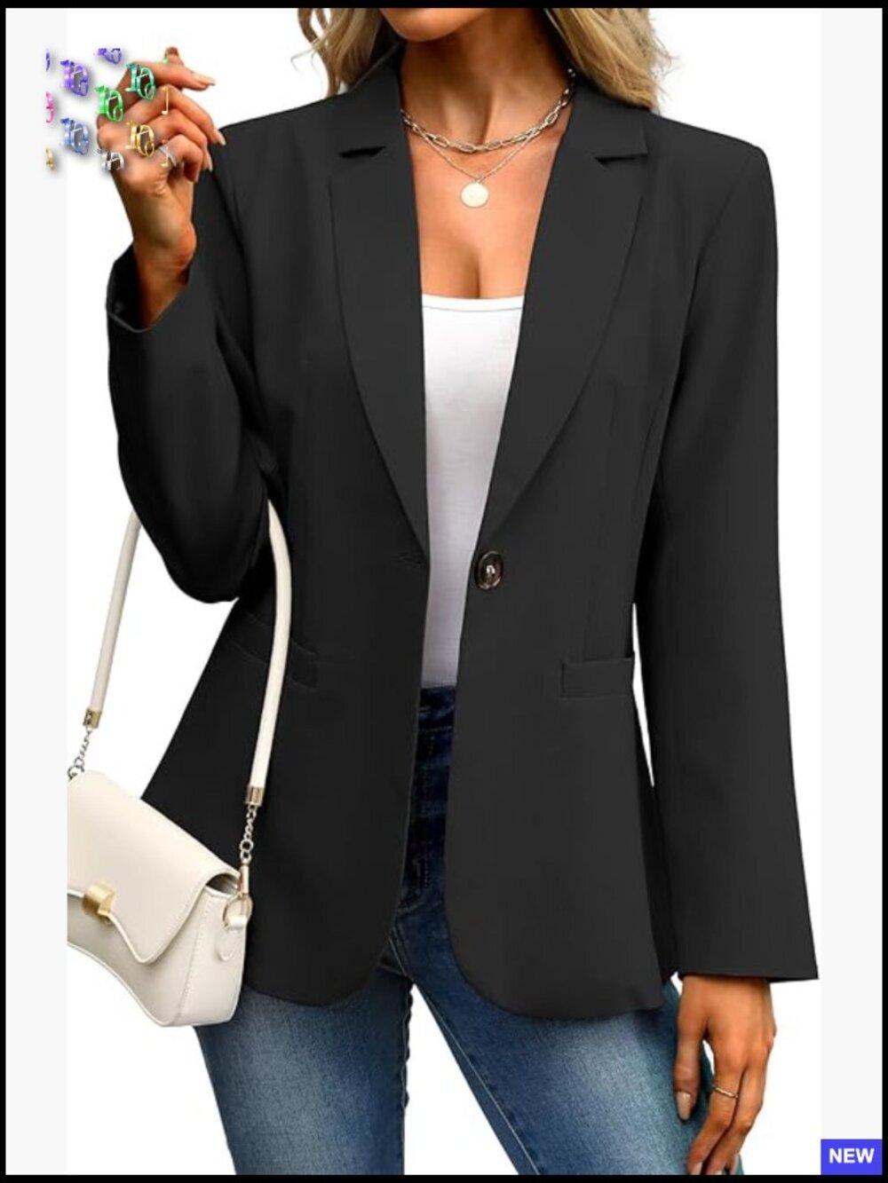 Lightweight Slim Fit Blazer Business Casual Work Office Jacket with Pockets